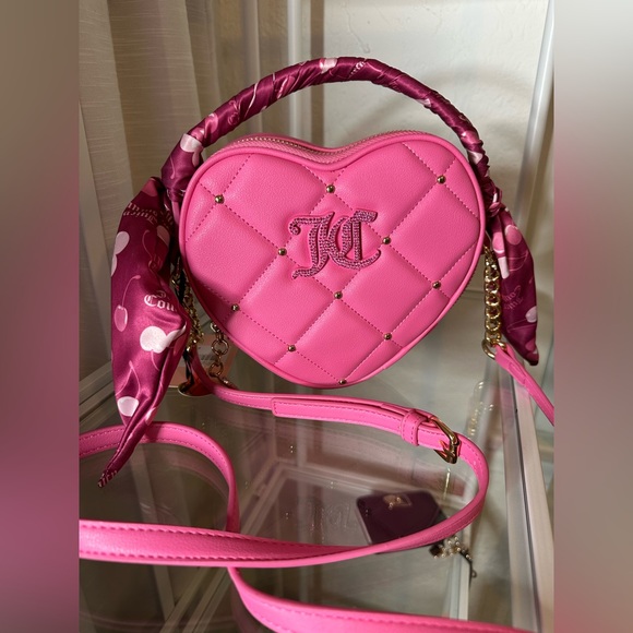 Juicy Couture Pink Quilted Heart Crossbody Bag - Picture 7 of 7